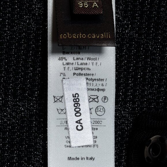 Roberto Cavalli Black Metallic Knit Cardigan - Picture 10 of 12